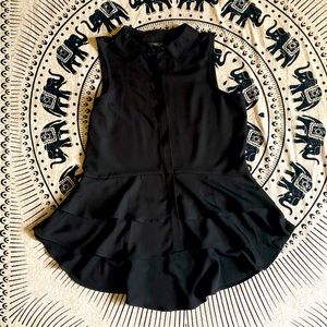 Simply Vera Wang Ruffled Button Down Tank Top XS